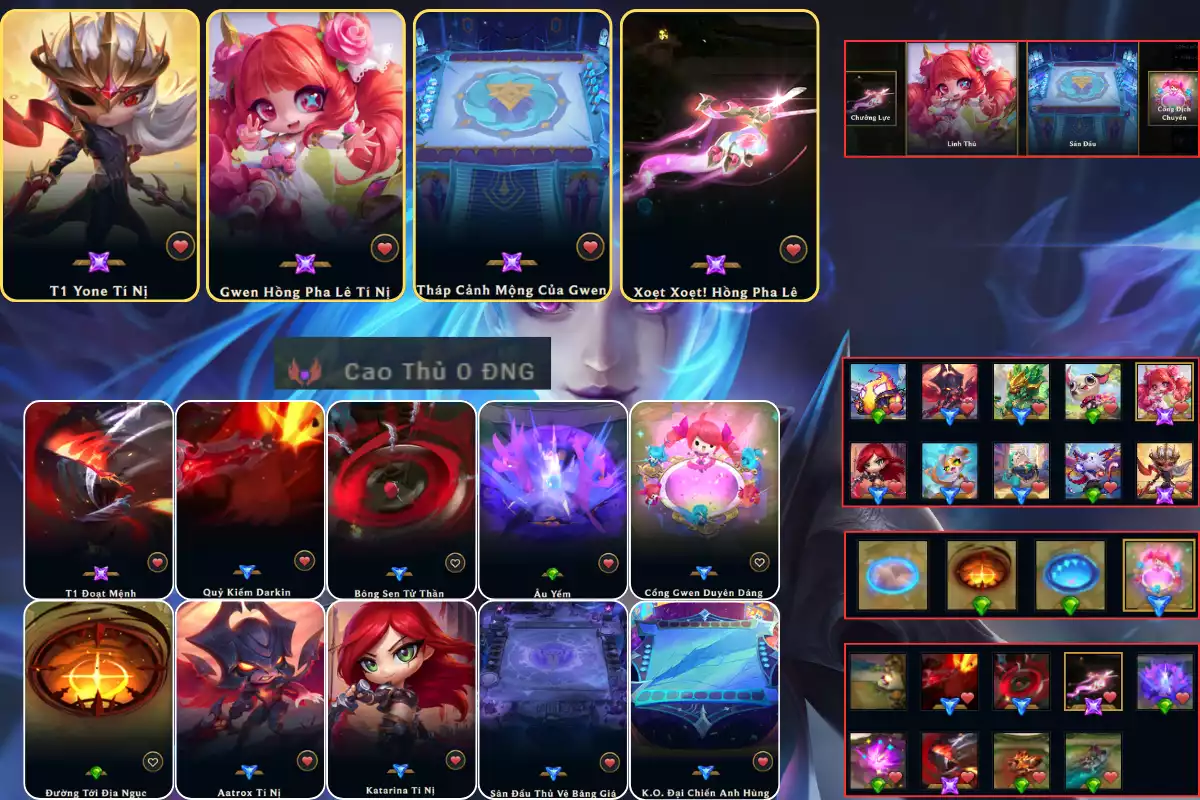 Full Gwen hồng + yone t1